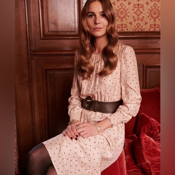 Sezane Dresses & Skirts - Sezane justine pink silk midi dress